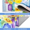 thumbnail image 3 of Kitchen Mat Set of 3, Sunflower Blooming in A Colorful Vase Decorative 3 Piece Runner Rugs, Non Skid Machine Washable Standing Floor Mat for Laundry Sink Laundry Hallway Doormat(Blue), 3 of 6