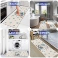 thumbnail image 3 of Kitchen Rugs and Mats Set of 2, Cute Dwarf in Coffee Cup Non-Slip Floor Doormat Comfort Area Runner Rug and Mat, Cartoon Gnomes Blue Snowflake Indoor Entrance Carpet Home Decor, 3 of 6