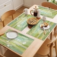 thumbnail image 5 of Love Peace Text Placemats Set of 12 Green Inspirational Quotes Sunflowers Place Mats Indoor Wipeable Table Mats Washable Cloth Dining Table Placemats for Kitchen Holiday Party Home Decor 13x19 Inch, 5 of 9