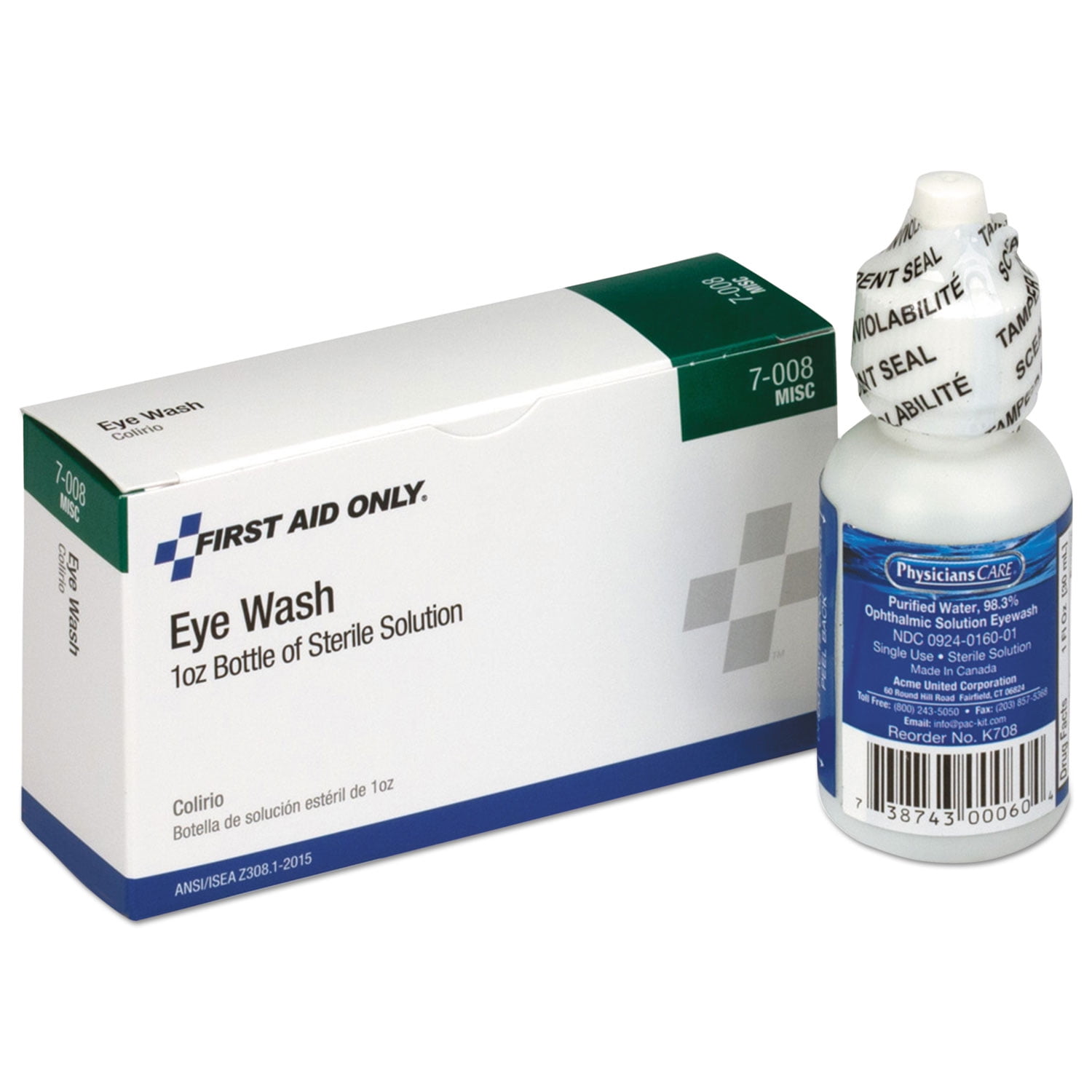 24 Unit ANSI Class A+ Refill, Eyewash, 1 oz 24 Unit ANSI Class A+ Refill, Eyewash, 1 oz