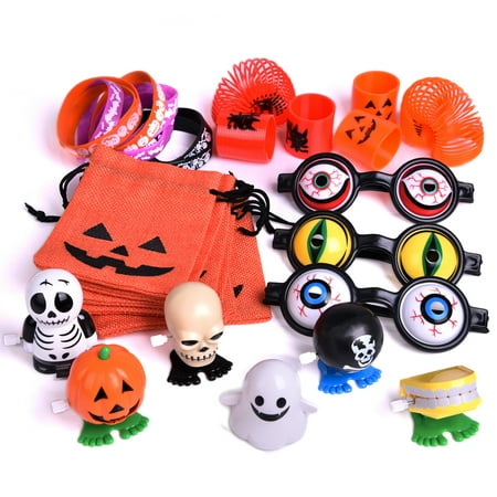72PCS Halloween Party Supplies Toy Assortment Goody Bags for Kids' Trick-or-Treat Party Favor,Prefect Halloween Party Ideas F-188