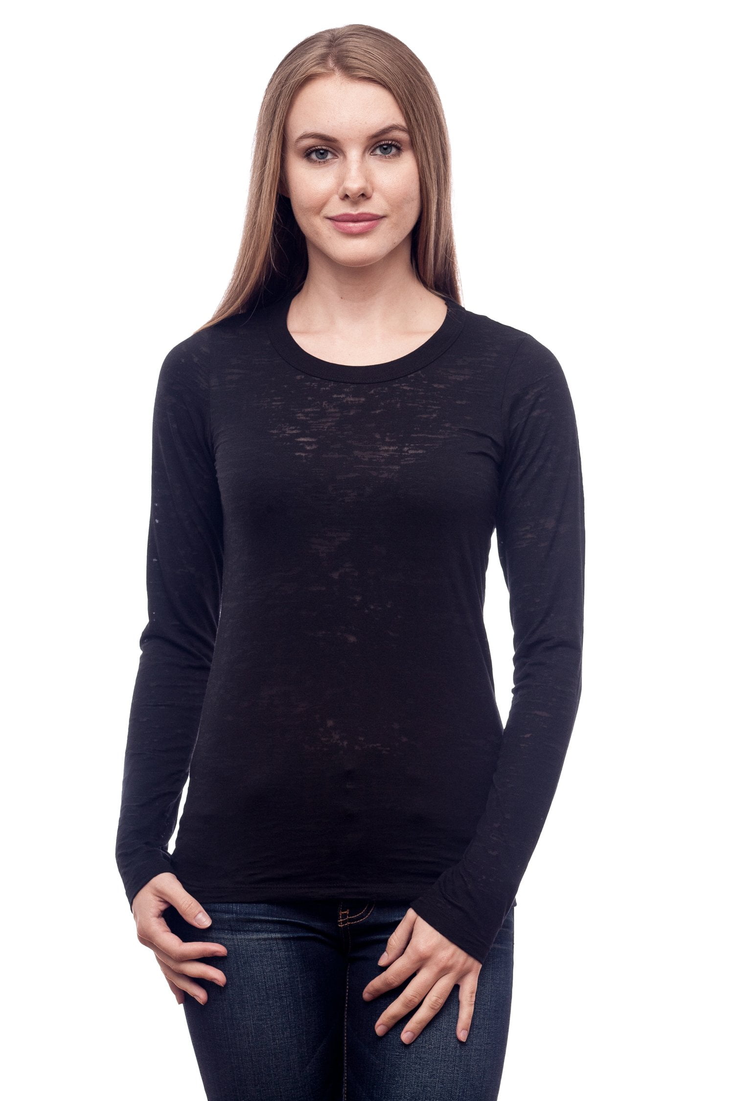 Women's Burnout Long-Sleeve T-Shirt 