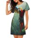 thumbnail image 2 of Easygdp Flying Parrots In Jungle Camisón de manga corta para mujer, informal, estampado, 2 of 6