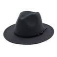 thumbnail image 1 of ¡Rebaja! Sombrero ancho vintage Fdelink para hombre y mujer con hebilla ajustable, estilo Outbacks (gris oscuro)., 1 of 1