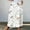 White, variant on Mqqzkk Women's A-Line Midi Skirt Fashion Flower Printed Skirts with Pockets High Waist Flared Below The Knee Skirts