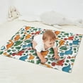 thumbnail image 2 of White Colorful Dinosaurs Jungle Pattern Blanket,Comfortable Soft Flannel Throw Blanket,All Season,Warm Lightweight Blankets for Sofa Bed Couch Living Room Chair,30"x40", 2 of 4