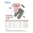 thumbnail image 5 of Dooleck Ribbed Baby Girl Clothes Infant Ruffle Bodysuit Bow Halen Pant Outfit Set, 5 of 6