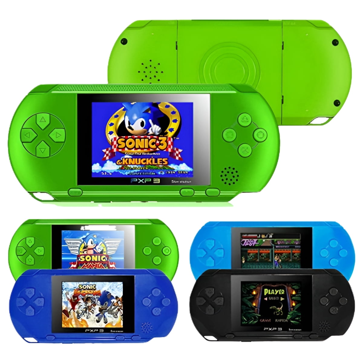 PXP3 Handheld Video Game Console Slim Includes 100 Games (Balck)