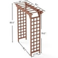 thumbnail image 3 of Wooden Arbor  Wedding Ceremony Arch  Plant Climbing Wood Trellis & Christmas Decor Pergola for Garden Backyard, 3 of 16