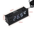 thumbnail image 4 of pitrice Car Clock Voltmeter Thermometer Durable Universal Accessories Green, 4 of 9