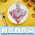 thumbnail image 6 of WERPE Flowers Floral Print Romantic Polyester Party Dinner Decoration Washable Napkins Gift 4 PCS, 6 of 7