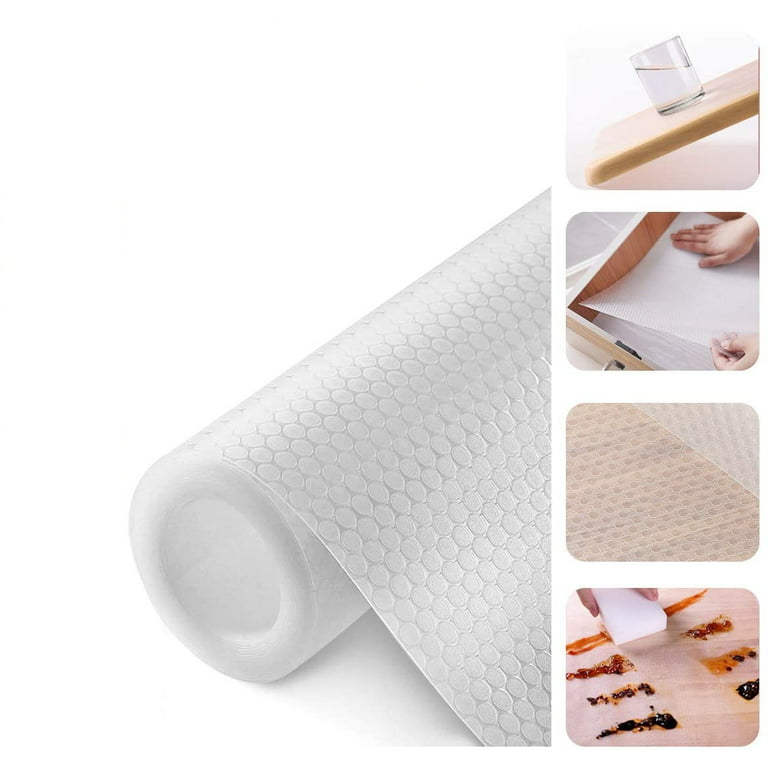 Christmas gift,Shelf Liner Non-Adhesive EVA Cupboard Cabinet Pad Drawer Mat  Fridge Liner Roll for Kitchen and Bedroom 45*100cm