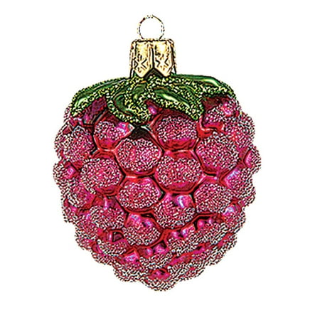 - Mini Raspberry Polish Mouth Blown Glass Christmas Ornament Tree Decoration