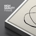 thumbnail image 4 of PixonSign Framed Canvas Print Wall Art Set Duotone Geometric Spiral Ring Circle Collage Abstract Shapes Illustrations Modern Art Boho Decorative for Living Room, Bedroom, Office - 16"x24"x3 WHITE, 4 of 5