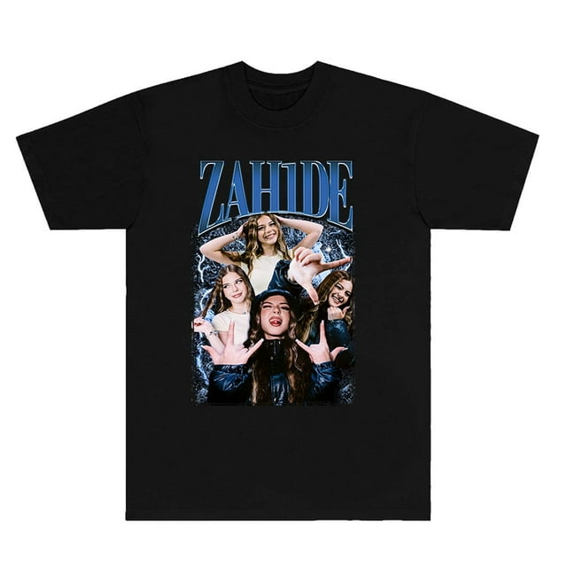 T-Shirts Vintage des Années 90 Zahide Rappeur Été Unisexe Hip-Hop Mode Urbaine Col Rond Manches Courtes Tee