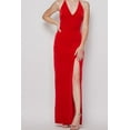 thumbnail image 6 of Fitted Velvet Deep V-Neck With Slit Formal Long Bridesmaid Dress, 6 of 6