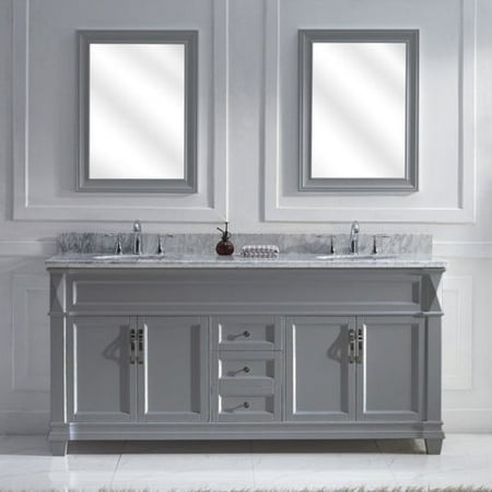 Virtu Usa Victoria 72 Double Bathroom Vanity Set With White Marble This On Opens A Dialog That Displays Additional Images For With The Option To Zoom In Or Out