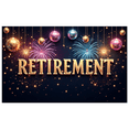 thumbnail image 4 of LUUFILx Retirement Party Banner Celebration Decorations with Sparkle Firework Display Backdrop for Corporate Farewell Event Photography Props Background, 4 of 9