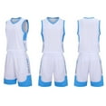 thumbnail image 2 of Hduncf Boys Girls Basketball Jersey Quick-Dry Breathable Toddler Kid Tank Top + Track Shorts Sets Boy Summer Clothes White#1 13 Years, 2 of 7