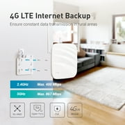 GL-AP1300-LTE(Cirrus) Gigabit Ceiling Wireless Access Point Dual Band AC1300 | 4G LTE Modem | MU-MIMO | Cloud Remote | OpenWrt/LEDE | PoE Powered | T-Mobile Only (EC25-AF, for North America Only)