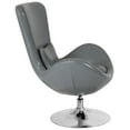 thumbnail image 3 of Egg Series Gray Leather Side Reception Chair, 3 of 9