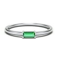 thumbnail image 1 of East-West Stackable Baguette Birthstone Ring - Emerald (May), 1 of 5