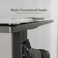 thumbnail image 4 of INNOVAR Glass Standing Desk, 40x24 inch Small Stand up Desk Electric Adjustable Height Quick Install Computer Desk for Home Office, Black, 4 of 11