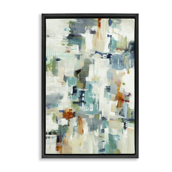 Stupell Industries Dynamic Dappled Expression Black Framed Floater Canvas Wall Art design by Lisa Ridgers, 25 x 17