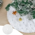 thumbnail image 2 of Qocolhg 31 Inch Christmas Tree Skirt Dining Room Table Decor New Year Home Decor Skirt White Xmas Tree Bottom Mat Christmas Tree Collar Christmas Decorations Plush Fabrics Apron Party Supplies, 2 of 8