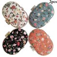 thumbnail image 1 of 2PCS Compact Mirror Vintage Floral Double-side Mini Makeup Mirror Pocket Mirror, 1 of 6