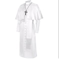 thumbnail image 5 of Disfraz de sacerdote medieval, disfraz de sacerdote de la iglesia católica, disfraz de sacerdote, papa, pastor, misa, túnica de misionero, sotana del clero, 5 of 5