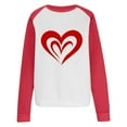 thumbnail image 7 of Viikei Women's Long Sleeve Tops,Valentine's DayShirts for Women Crewneck Graphic Sweatshirts Heart Pullover Casual Long Sleeve Gift Tops Blouse Red XXL, 7 of 7