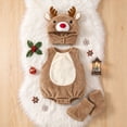 thumbnail image 6 of LIIPEE Boys Girls Christmas Reindeer Costume Baby Cute Party Dress Up Clothes 3 Piece Set 0-12 Months, 6 of 9