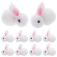 thumbnail image 1 of LOLIPPYY 20Pcs Simulation Rabbit White Plush Animal Figurines Craft Enthusiasts with Cute 3D Design, 1 of 8