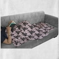 thumbnail image 6 of Grapes Soft Flannel Fleece Throw Blanket, Sketchy Fruit Drawn by Hand on a Background of Squares, Cozy Plush for Indoor and Outdoor Use, 50" x 60", Pink Grey, by Ambesonne, 6 of 6