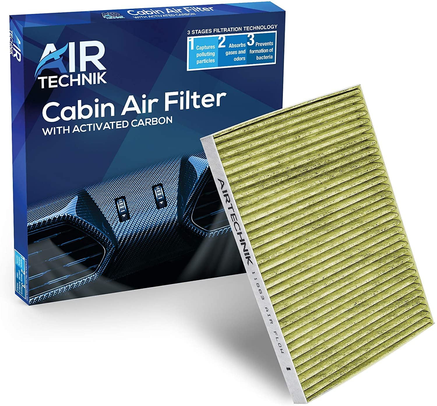 AirTechnik CF11663 PM2.5 Cabin Air Filter w/Activated Carbon Fits Buick  Enclave 08-17 / Chevy Traverse 09-17 / GMC Acadia 07-16, Acadia limited 17  / Saturn Outlook 07-10 - Walmart.com