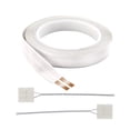 thumbnail image 1 of Cable plano eléctrico de 23 AWG, 2 conectores, 10 m, 2 conductores, cable de cobre, cable de extensión de alimentación con respaldo adhesivo para audio y LED, 1 of 3