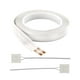 thumbnail image 1 of Cable plano eléctrico de 23 AWG, 2 conectores, 10 m, 2 conductores, cable de cobre, cable de extensión de alimentación con respaldo adhesivo para audio y LED, 1 of 3