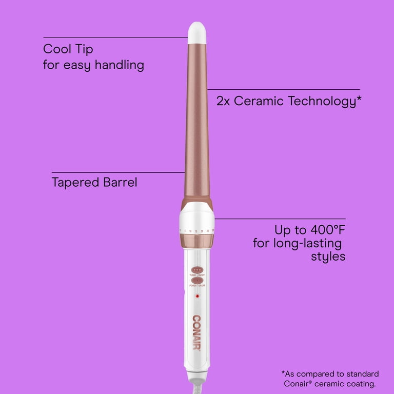 Rose Gold & White Curling Wand - Sleek Ceramic Barrel Amazon.com: Syantek 3/4 Inch Curling Iron, Ceramic Barrel  main image 2