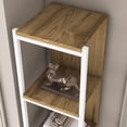 thumbnail image 4 of Texas 71” 5 Tier Bookcase, White & Oud Oak, 4 of 8