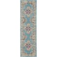 thumbnail image 4 of Nourison Passion Bohemian Light Blue 2'2" x 7'6" Area Rug, (2x8), 4 of 7