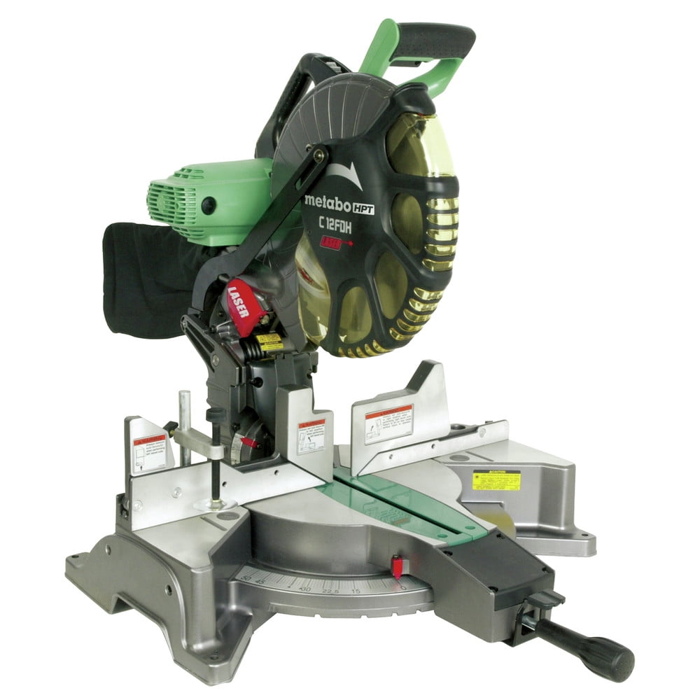 Metabo HPT C12FDHS 15 Amp Dual Bevel 12 in. Corded Miter Saw with Laser