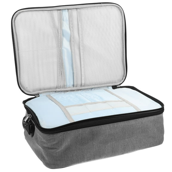 File Boxes Fireproof Storage Document Bag Portable Office Travel