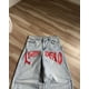 thumbnail image 3 of Pantalones vaqueros casuales con estampado de patrón simple de estilo hip-hop de Harajuku, pantalones deportivos diarios retro de patineta para hombre, pantalones de pierna ancha de diseño Y2K, 3 of 3