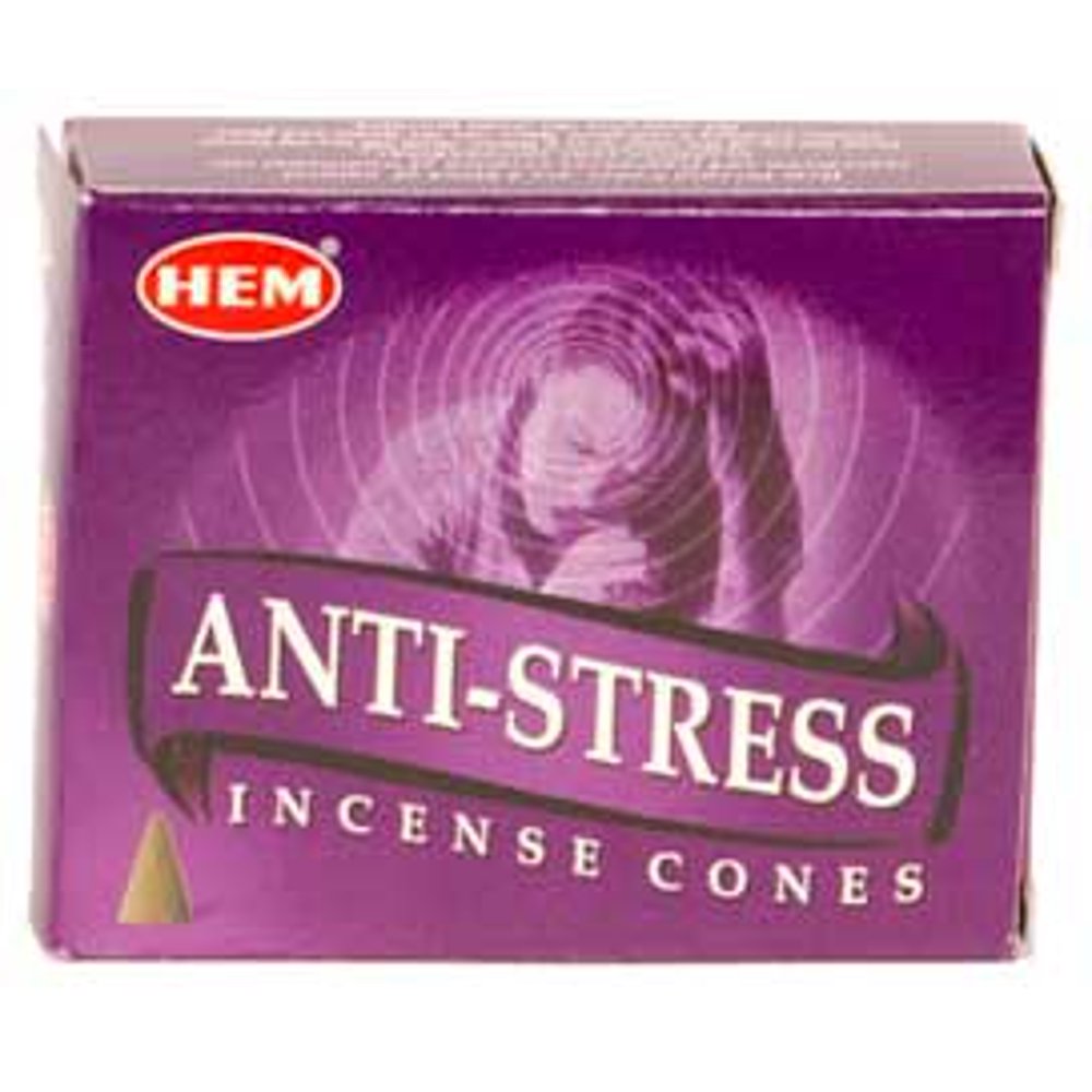 HEM Incense Anti Stress Cones 10pk Relief of Pressures In Life Relax