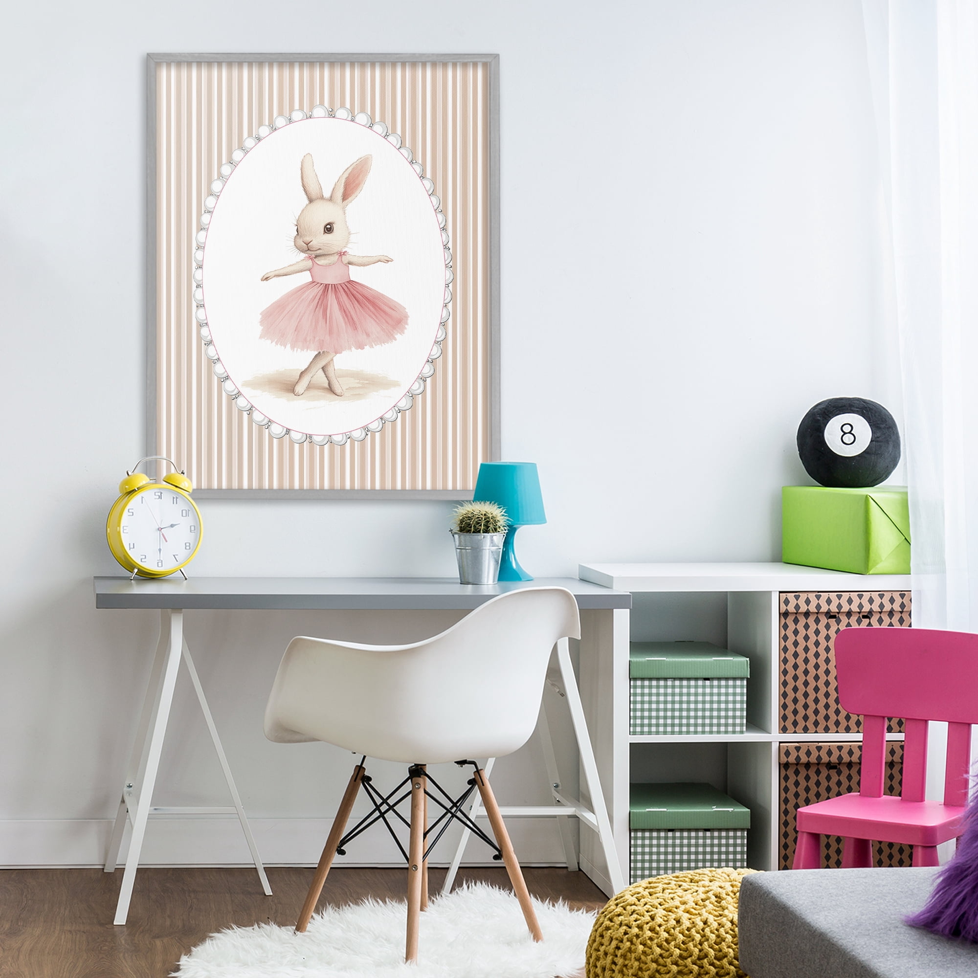Stupell Industries Woodland Dancer Bunny Gray Framed Giclee Art, design by Christine Simpson Art