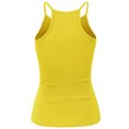 thumbnail image 3 of A2Y Women's Sexy Ribbed High Square Halter Neck Racerback Cami Top Vibrant Yellow 3XL, 3 of 3