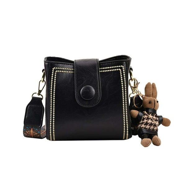 TSADFHJI Top Handle Satchel Bags for Women Women's Fashion Shoulder Bag Pu Bag Large Capacity Tote Bag Student Shopping Bag Mombag One Size Black