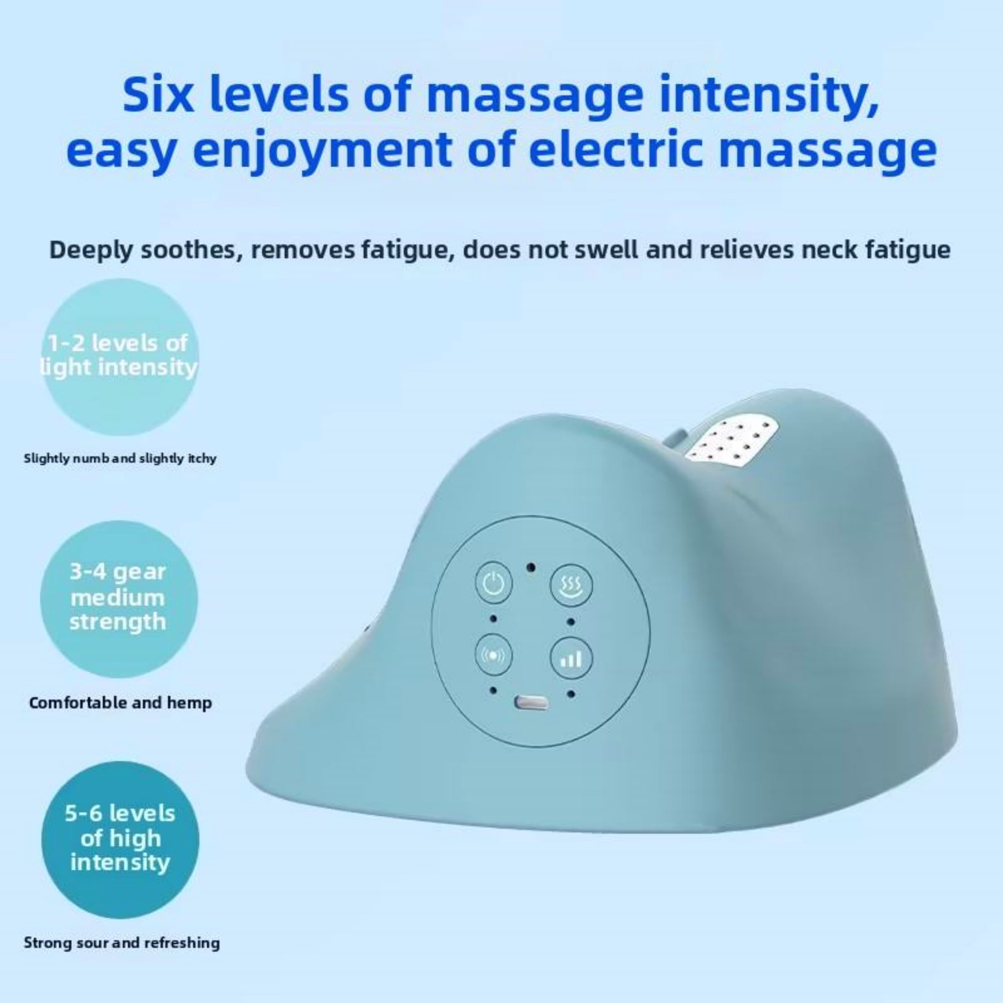 Electric Heated Neck Massager & Cervical Traction Pillow, 3 Mode Deep Tissue Stretcher for Pain Relief & Posture Correction