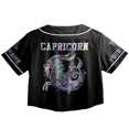 thumbnail image 3 of Lotusprinthandmade Personalized Capricorn Zodiac Crop Top Baseball Jersey XS-XL Multicolor, capricorn shirt, capricorn birthday shirt, capricorn t shirt, 3 of 5